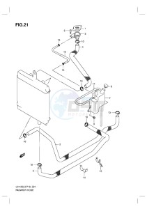 UH125ZE BURGMAN EU drawing RADIATOR HOSE