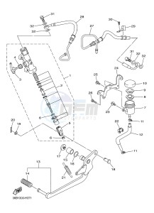 XJ6FA 600 DIVERSION F (ABS) (1DG7 1DG8) drawing REAR MASTER CYLINDER