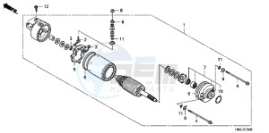 TRX500FAD TRX500FA Europe Direct - (ED) drawing STARTER MOTOR