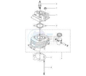 BW'S 50 drawing CYLINDER AND HEAD