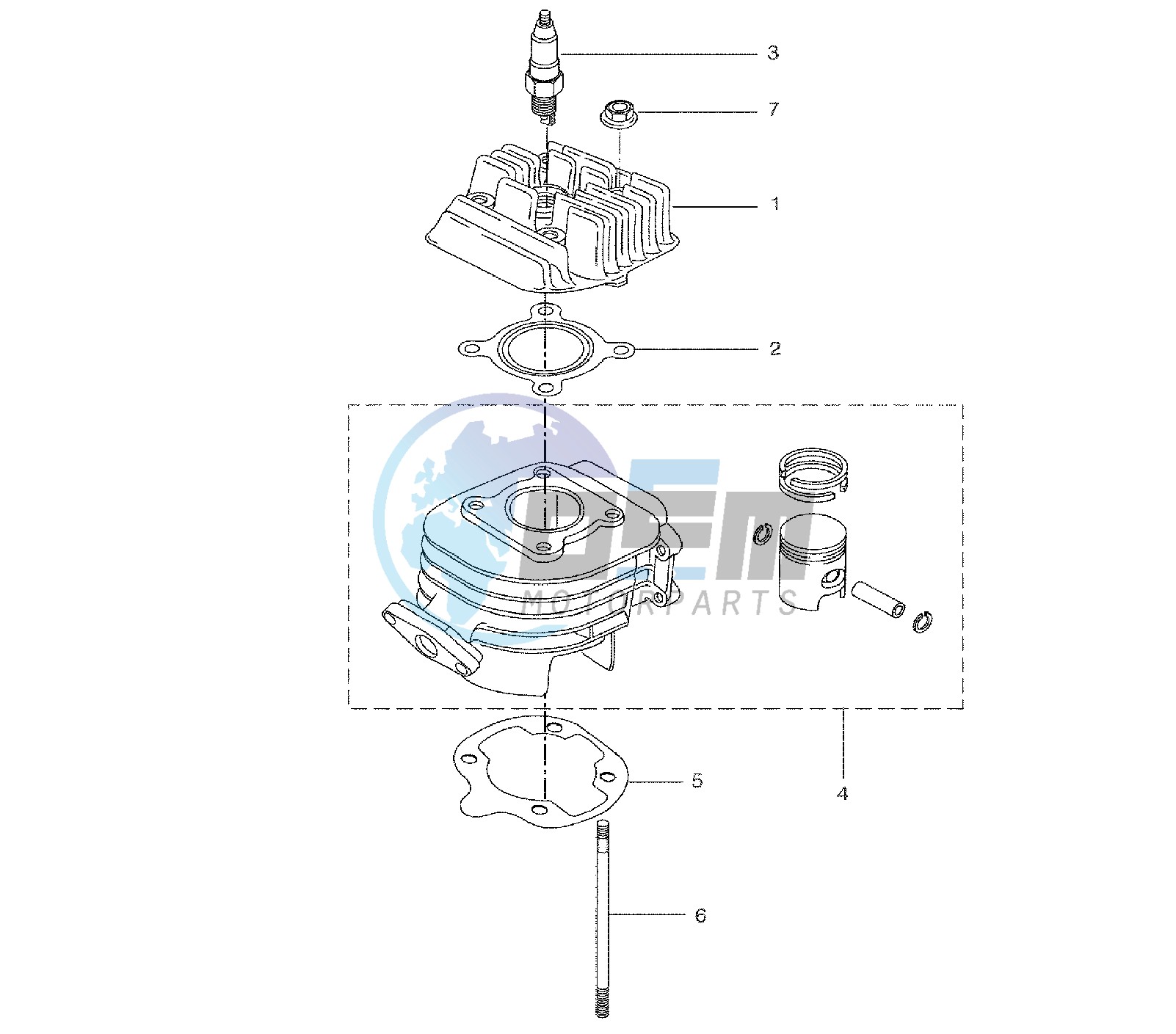 CYLINDER AND HEAD