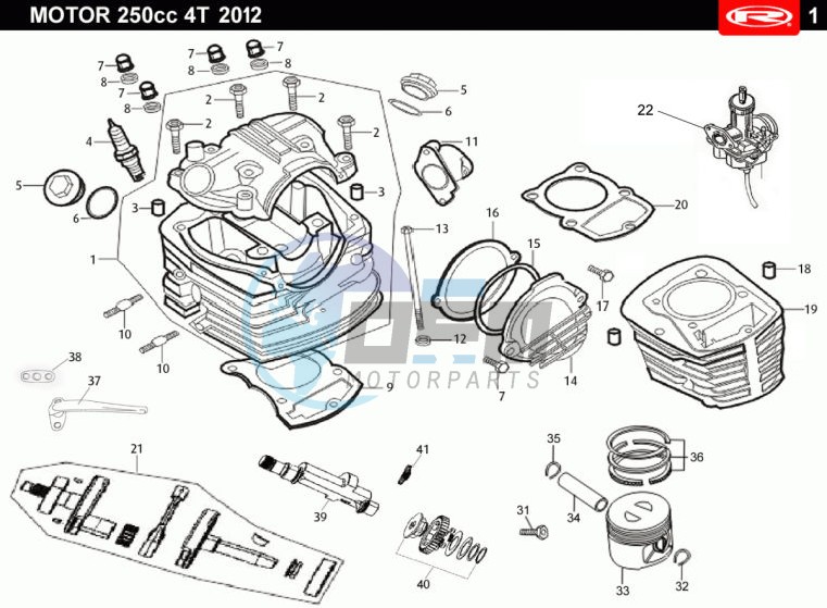 THROTTLE BODY - CYLINDERHEAD - CAMSHAFT - CARBURETTOR