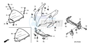 CBR1000RR9 Korea - (KO / MK) drawing UPPER COWL (1)