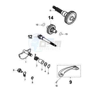 FIGHT 4 50 2T PURE drawing DRIVE SHAFTS / KICKSTARTER