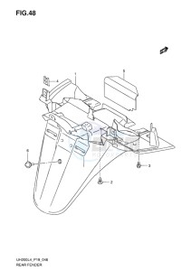 UH200 ABS BURGMAN EU drawing REAR FENDER