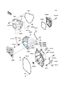 Z1000 ZR1000DDF FR GB XX (EU ME A(FRICA) drawing Engine Cover(s)