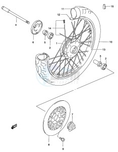 GZ250 (P34) drawing FRONT WHEEL