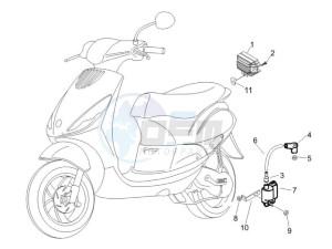 ZIP 100 4T (Vietnam) drawing Voltage Regulators - Electronic Control Units (ecu) - H.T. Coil