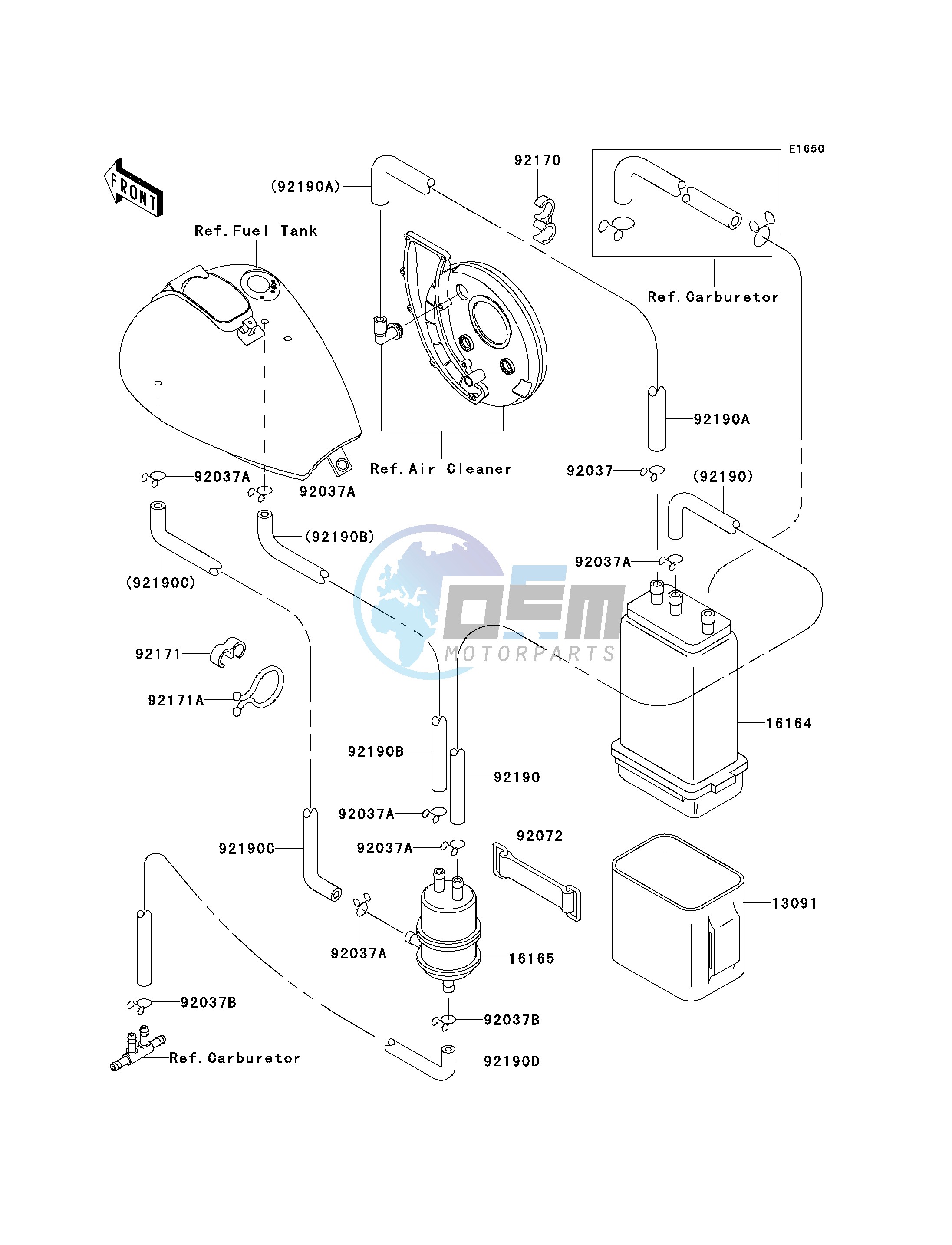 FUEL EVAPORATIVE SYSTEM-- CA- -