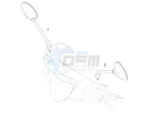 Liberty 125 iGet 4T 3V ie ABS (EMEA) drawing Driving mirror/s