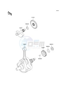 KLX 250 H [KLX250S] (H6F-H7F) H6F drawing CRANKSHAFT