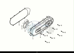 MIO 50I (FS05W2-EU) (E5) (M1) drawing L. CRANK CASE COVER