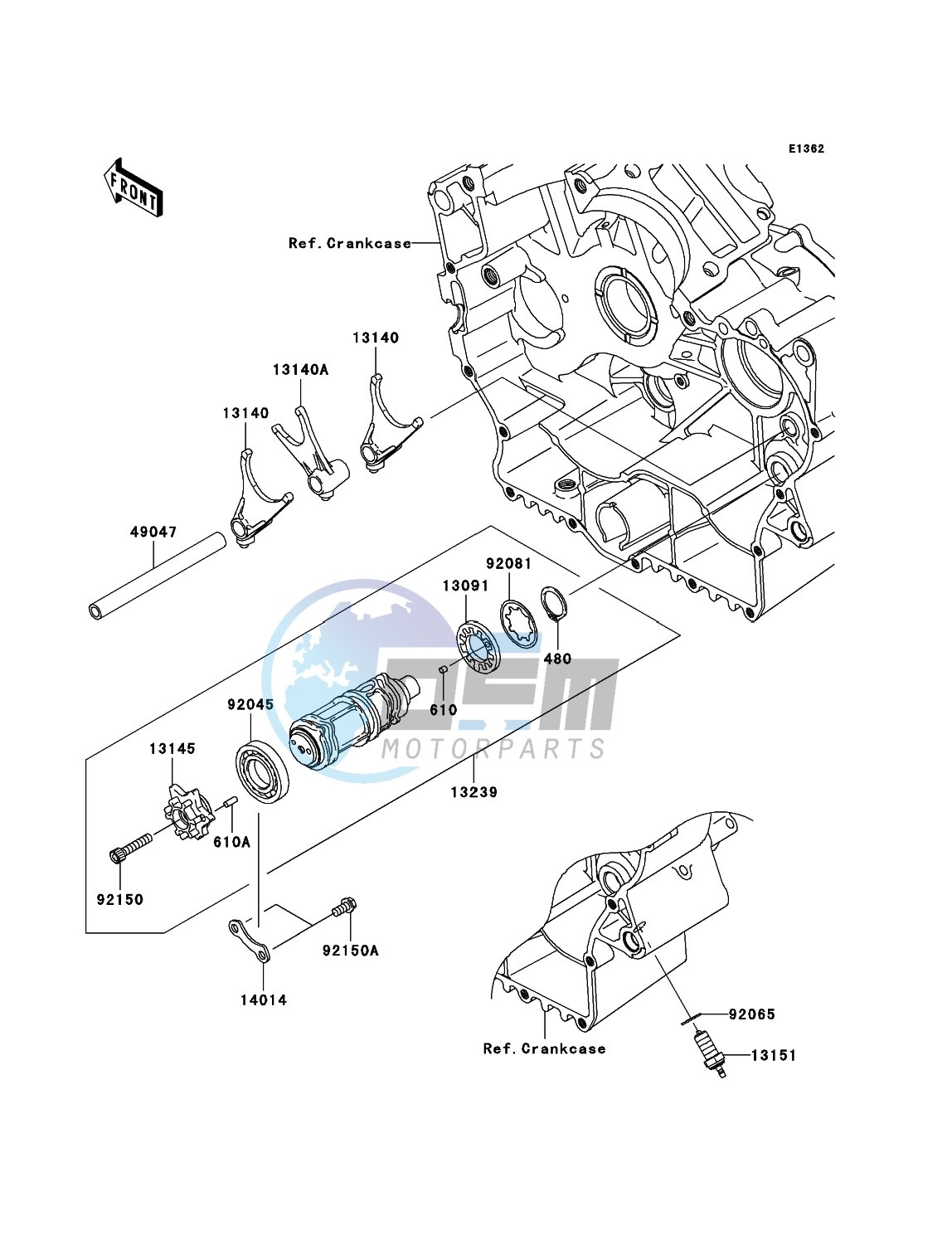 Gear Change Drum/Shift Fork(s)