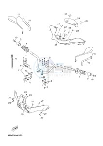 YP125RA (ABS) X-MAX 250 X-MAX 250 (1YS6 1YS6 1YS6) drawing STEERING HANDLE & CABLE