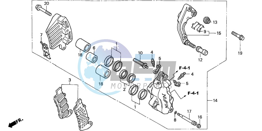 L. FRONT BRAKE CALIPER (NT650V2/3/4/5)