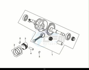 ORBIT III 50 (XE05W2-EU) (E5) (M1) drawing CRANK SHAFT