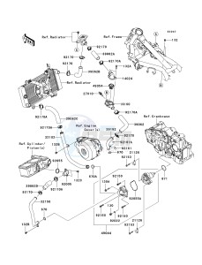 EX250 J [NINJA 250R] (J8F-J9FA) J9FA drawing WATER PIPE