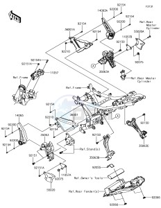 Z650 ER650HJF XX (EU ME A(FRICA) drawing Frame Fittings