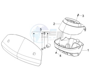 GTV 250 ie Navy drawing Handlebars coverages