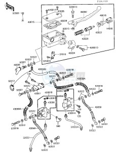 ZX 750 E [GPZ 750 TURBO] (E1-E2) [GPZ 750 TURBO] drawing FRONT MASTER CYLINDER