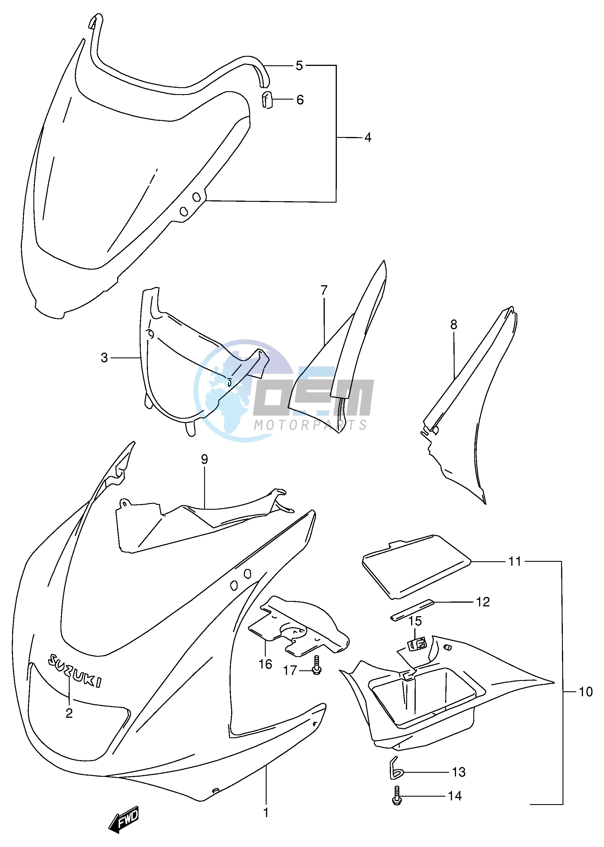 COWLING BODY (RF900RR RS)