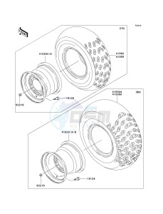 KLF 250 A [BAYOU 250] (A6F-A9F) A8F drawing WHEELS_TIRES