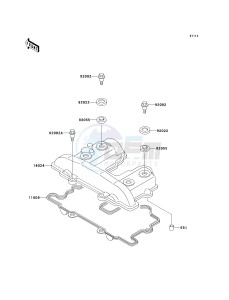 KL 125 D [KLR125] (D20-D22) [KLR125] drawing CYLINDER HEAD COVER