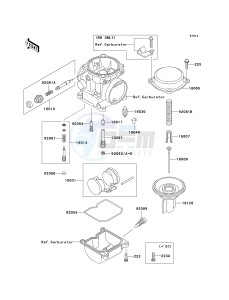 EX 500 D [NINJA 500R] (D6F-D9F) D8F drawing CARBURETOR PARTS