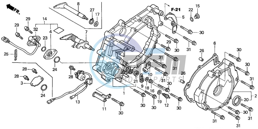 REAR CRANKCASE COVER