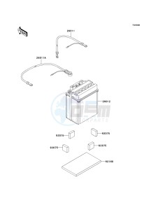 KVF 360 A [PRAIRIE 360 4X4] (A6F-A9F) A8F drawing OPTIONAL PARTS-- CN- --- BATTERY- -