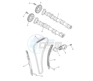 XJ6-N 600 drawing CAMSHAFT AND TIMING CHAIN