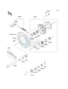 KX 125 L [KX125] (L2) [KX125] drawing REAR HUB