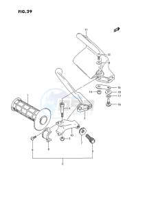 RMX250 (E3) drawing LEFT KNUCKLE COVER (MODEL K L M)