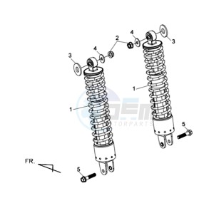 MAXSYM 400 EFI ABS drawing REAR SUSPENSION