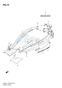 AN400 (E03) Burgman drawing FRAME COVER (AN400ZAL1 E28)