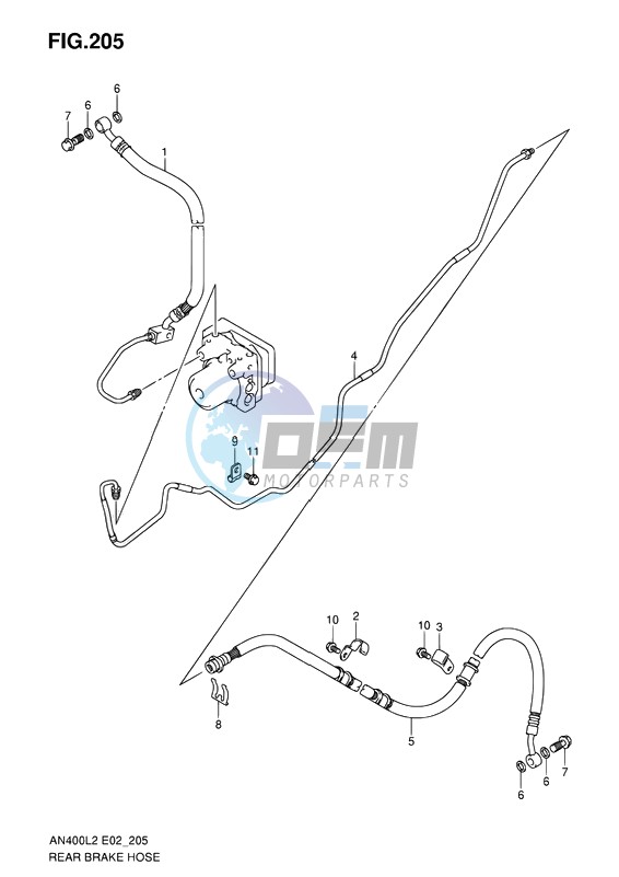 REAR BRAKE HOSE