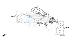 GL1800A UK - (E / MKH) drawing AIR INJECTION VALVE