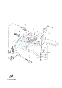 YFM450FWA YFM450DF GRIZZLY 450 IRS (1CUR) drawing HANDLE SWITCH & LEVER