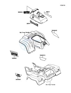 KLF 220 A [BAYOU 220] (A1-A4) [BAYOU 220] drawing DECAL-- KLF220-A4- -