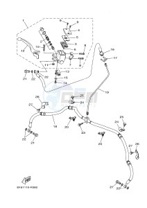 YFM700FWB YFM70KDXG KODIAK 700 (B163) drawing FRONT MASTER CYLINDER