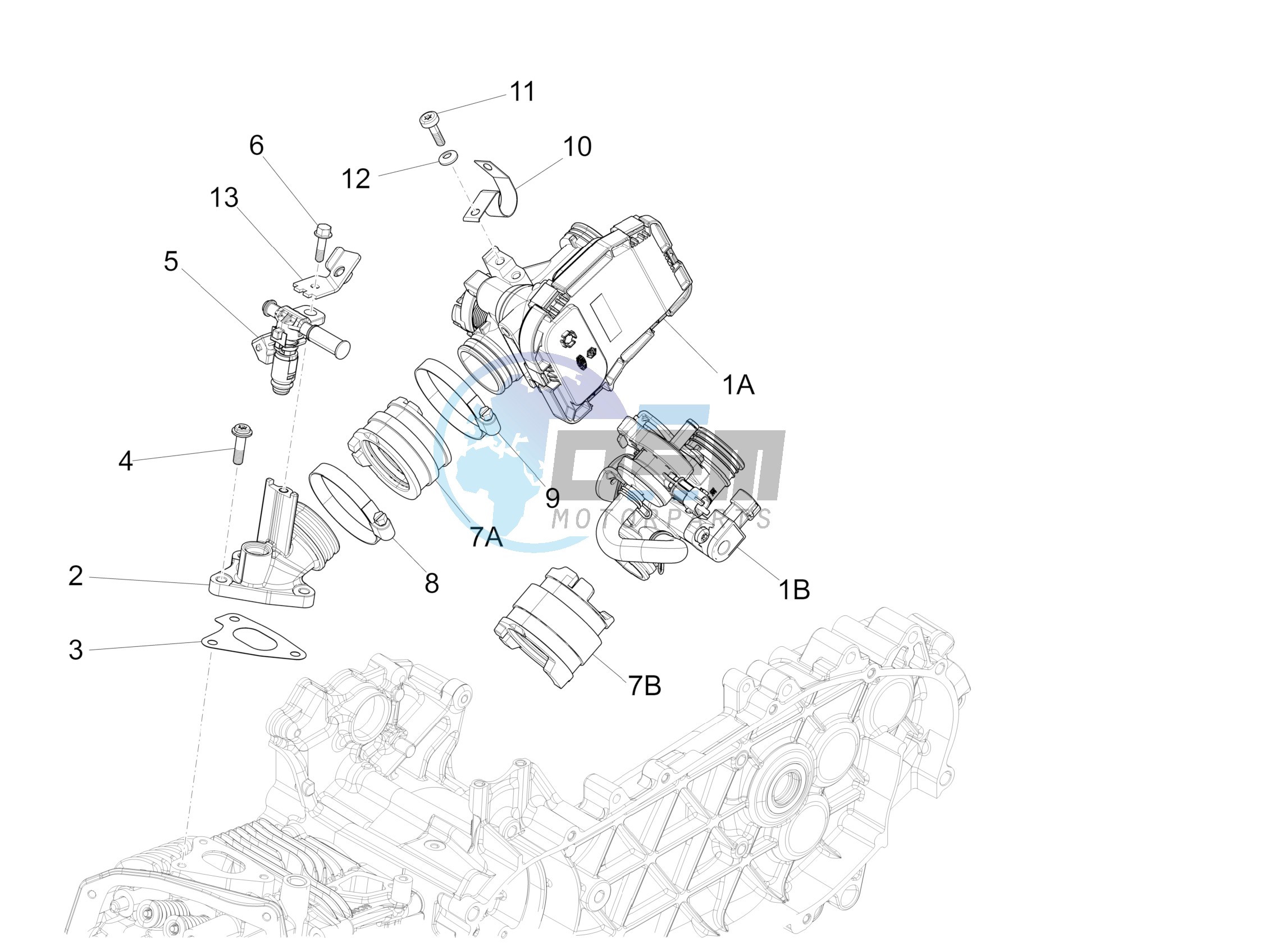 Throttle body - Injector - Union pipe