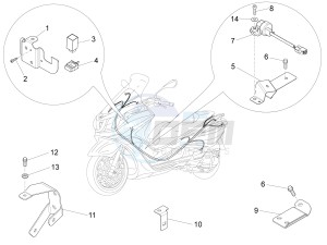 X10 125 4T 4V I.E. E3 (EMEA) drawing Electrical system components