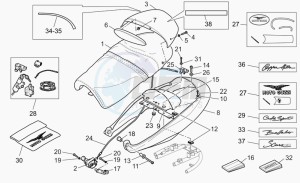 V 11 1100 Cafè-Ballabio Cafè-Ballabio drawing Saddle - rear fairing