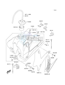 KLX 125 A (A6F) A6F drawing FUEL TANK