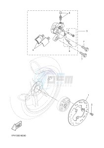 NS50 NS50F AEROX 4 (1GB5 1GB5 1GB5 1GB5) drawing REAR BRAKE CALIPER