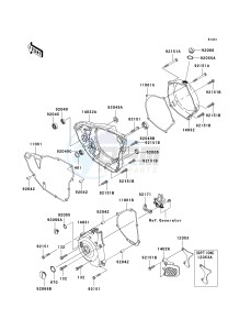 KX 250 W [KX250F MONSTER ENERGY] (W9FA) W9F drawing ENGINE COVER-- S- -