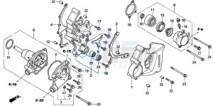 VFR800A drawing WATER PUMP