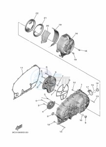 XP560 TMAX (BBV1) drawing CRANKCASE COVER 1