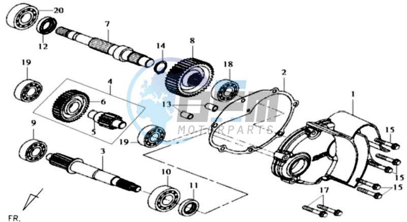 MISSION COVER COUNTER SHAFT