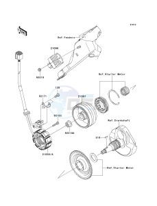 KLX 450 A [KLX450R] (A8F-A9F) A8F drawing GENERATOR